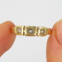 18ct gold antique split pearl dress ring (3.4g) Size N
