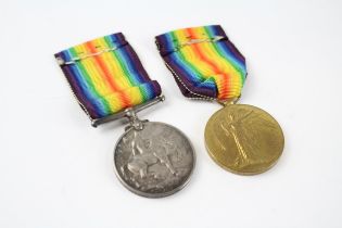 WW.1 Medal Pair Named. 7-6719 Pte. G.H. Papworth Northumberland Fus. //"