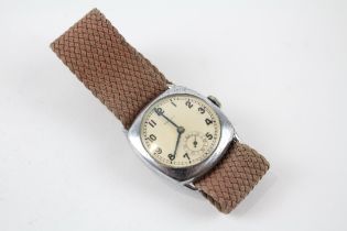 ROLCO Gents Vintage Military Style WRISTWATCH Hand-wind WORKING //"