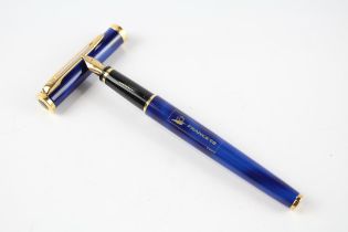 Vintage WATERMAN Preface Navy Lacquer Fountain Pen w/ 18ct Gold Nib WRITING //"