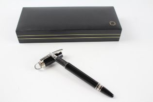 MONTBLANC Starwalker Black Fountain Pen w/ 14ct White Gold Nib Writing Boxed //"
