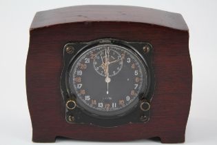 S. SMITH & SONS MKIII WW2 Pilots Cockpit Clock Hand-wind WORKING //"