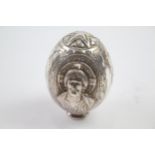 stamped .950 silver religious iconography decorative egg //