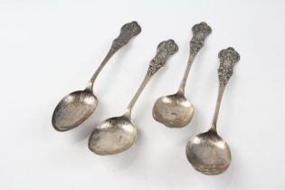 4 x .925 Scottish Georgian spoons //