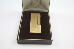 Gold Plated Vintage Cased Dunhill Lighter //