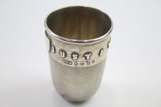 .925 sterling novelty Victorian 'just a thimble' cup //