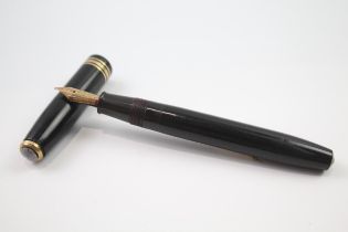 Vintage CONWAY STEWART 58 Black FOUNTAIN PEN w/ 14ct Gold Nib WRITING //Dip Tested & WRITING In