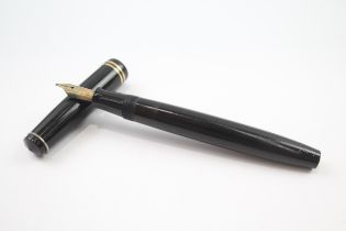 Vintage PARKER Victory Black Fountain Pen w/ 14ct Gold Nib WRITING //Dip Tested & WRITING In vintage