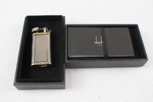 DUNHILL Unique Silver Plated Lift Arm Cigarette Lighter In Original Box 351860//UNTESTED In