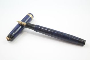 Vintage PARKER Duofold Navy Fountain Pen w/ 14ct Gold Nib WRITING //Dip Tested & WRITING In