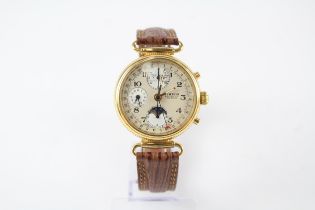 SEWILLS Complete Calendar Moonphase Chronograph WRISTWATCH Automatic WORKING //