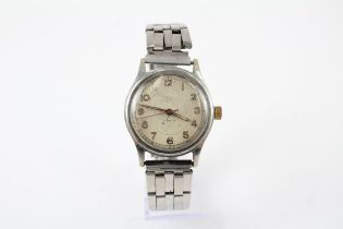 SMITHS DE LUXE Gents Vintage Military Style WRISTWATCH Hand-wind WORKING //