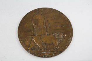 WW1 Death Plaque Named John Scott //