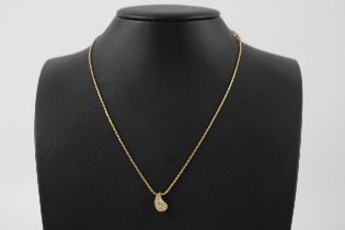 Rhinestone pendant necklace by designer Christian Dior