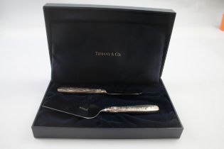 TIFFANY & CO. Stamped .925 Sterling Silver Handled Cheese Knives (89g) //