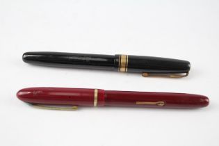 2 x Vintage WATERMAN Fountain Pens w/ 14ct Gold Nibs WRITING Boxed Inc W5 Etc //Inc W5, Companion