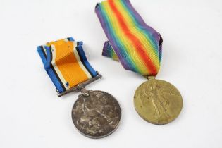 WW.I Medal Pair. Named. 352821 Pte. W. Davies Royal Scots. //