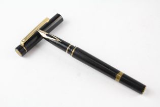 Vintage SHEAFFER Targa Black Fountain Pen w/ 14ct Gold Nib WRITING//Dip Tested & Writing In