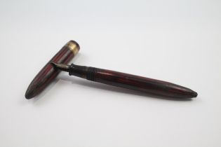 Vintage SHEAFFER Balance Burgundy Fountain Pen w/ 14ct Gold Nib WRITING //Dip Tested & Writing In