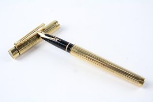 Vintage SHEAFFER Targa Gold Plated Fountain Pen w/ 14ct Gold Nib WRITING//Dip Tested & Writing In