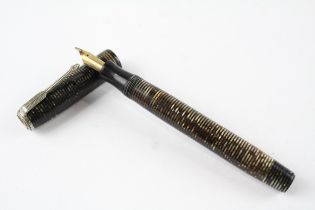Vintage PARKER Vaccumatic Grey Fountain Pen w/ 14ct Gold Nib WRITING //SPARES, REPAIRS & PARTS In