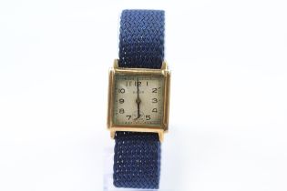 ROLEX 9ct Gold Gents Vintage C.1930s Square Cased WRISTWATCH Hand-wind //