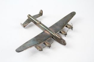 Vintage 1985 Sheffield Sterling Silver Lancaster Bomber Model Plane (146g)//Maker - Unidentifiable