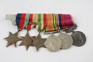WW.2 Mounted Medal Group Inc. Africa Star & 8th Army Clasp Etc. Long Service //