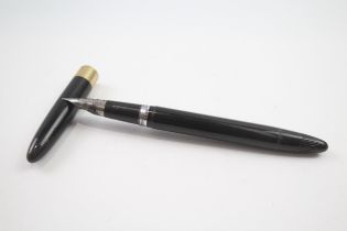 Vintage SHEAFFER Snorkel Black Fountain Pen w/ Steel Nib WRITING // Dip Tested & WRITING In