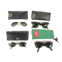 4x Pairs Ray Ban Sunglasses some etched BL some etched RB //