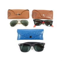 3x Pairs Ray Ban Sunglasses etched RB //