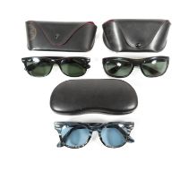 3x Pairs Ray Ban Sunglasses 1x etched BL and 2x etched RB //