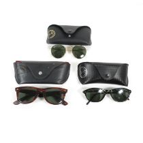 3 Pairs Ray Ban Sunglasses 2x Early Pairs etched BL and 1x etched RB //