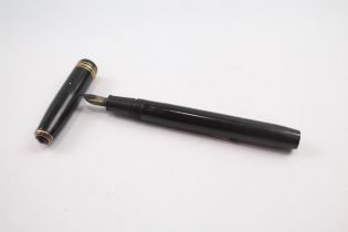 Vintage CONWAY STEWART No.55 Black FOUNTAIN PEN w/ 14ct Nib WRITING // Dip Tested & WRITING In