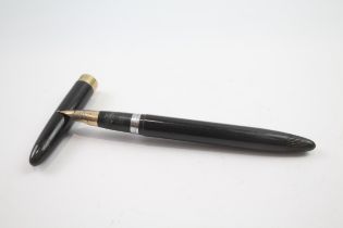 Vintage SHEAFFER Snorkel Black Fountain Pen w/ 14ct Gold Nib WRITING // Dip Tested & WRITING In