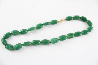 14ct gold Aventurine necklace (58.1g)