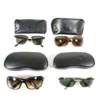 4x Pairs Ray Ban Sunglasses 2x etched RB and 2x etched BL //