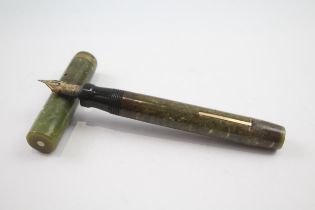 Vintage SHEAFFER Jade Senior Fountain Pen w/ Gold Plate Lifetime Nib WRITING // Dip Tested & WRITING