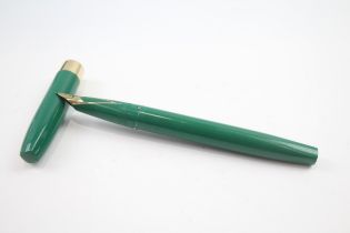 Vintage SHEAFFER Imperial Green Fountain Pen w/ 14ct Gold Nib WRITING // Dip Tested & Writing In