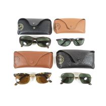 4x Pairs Ray Ban Sunglasses 2x etched BL and 2x etched RB //
