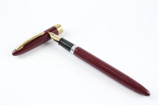 Vintage SHEAFFER Snorkel Burgundy Fountain Pen w/ 14ct Gold Nib WRITING // Dip Tested & WRITING In