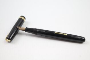 Vintage WATERMAN W3 Black Fountain Pen w/ 14ct Gold Nib WRITING // Dip Tested & WRITING In vintage