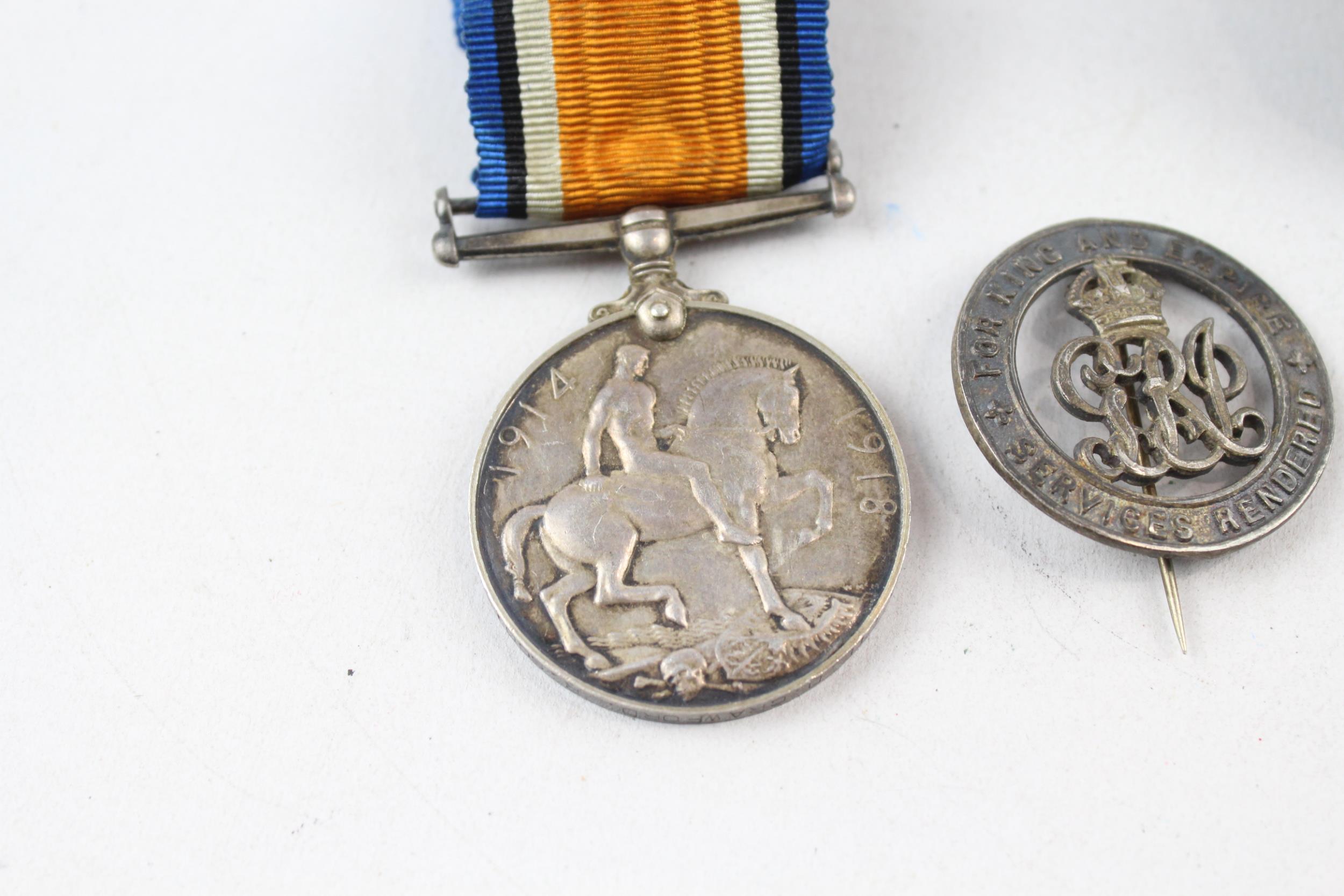 WW1 Medal Pair & Silver War Badge Named. 51753 Pte. D. Crawford R. Scots // WW1 Medal Pair & - Image 2 of 5