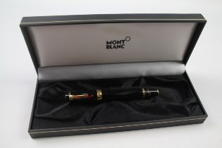 MONTBLANC Boheme Retractable Black Fountain Pen w/ 14ct White Gold Nib WRITING // w/ Original Box