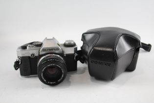 Olympus OM20 SLR FILM CAMERA w/ OM-System 50mm F/1.8 Lens & Case WORKING // Olympus OM20 SLR Film