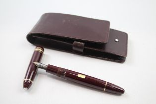 MONTBLANC Meisterstuck No.146 Burgundy Fountain Pen w/ 14ct White Gold Nib // MONTBLANC Meisterstuck