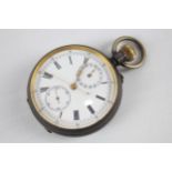 Gents Vintage Up Down Chronograph POCKET WATCH Hand-wind WORKING // Gents Vintage Up Down