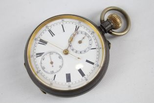 Gents Vintage Up Down Chronograph POCKET WATCH Hand-wind WORKING // Gents Vintage Up Down