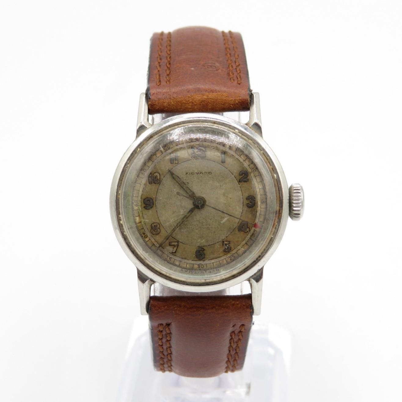 MOVADO Gents Military Style C.1940s WRISTWATCH Hand-wind WORKING // MOVADO Gents Military Style C.