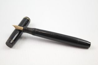 Vintage PARKER Victory Black Fountain Pen w/ 14ct Gold Nib WRITING // Dip Tested & WRITING In